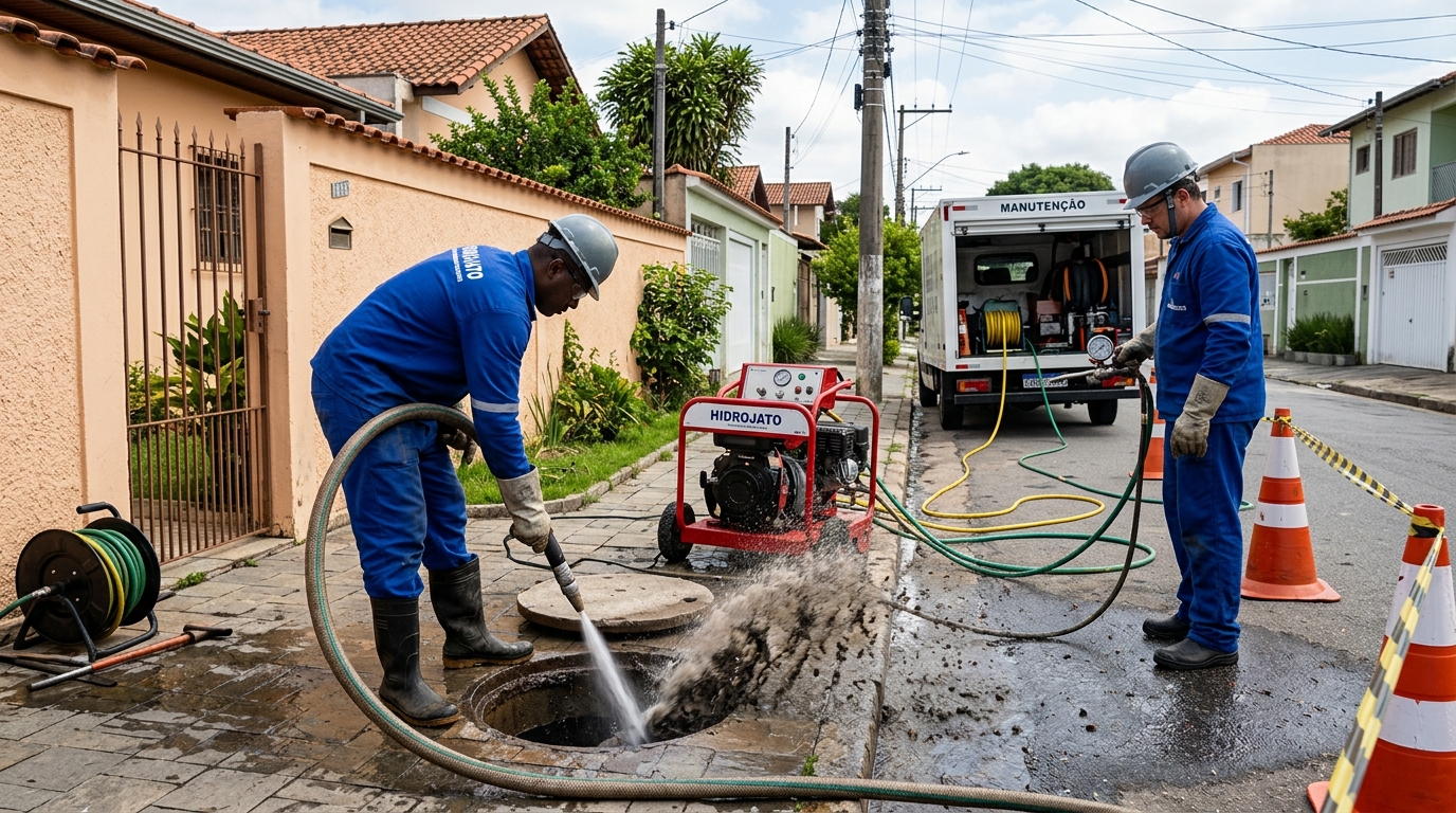 Hidrojateamento residencial em São José do Rio Preto-SP
