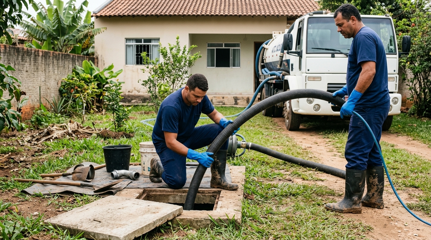 Esgotamento de fossa em São José do Rio Preto-SP